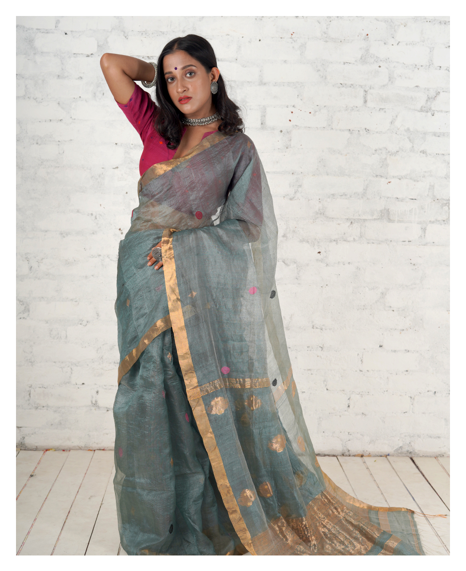 Resham Silk with Zari Border