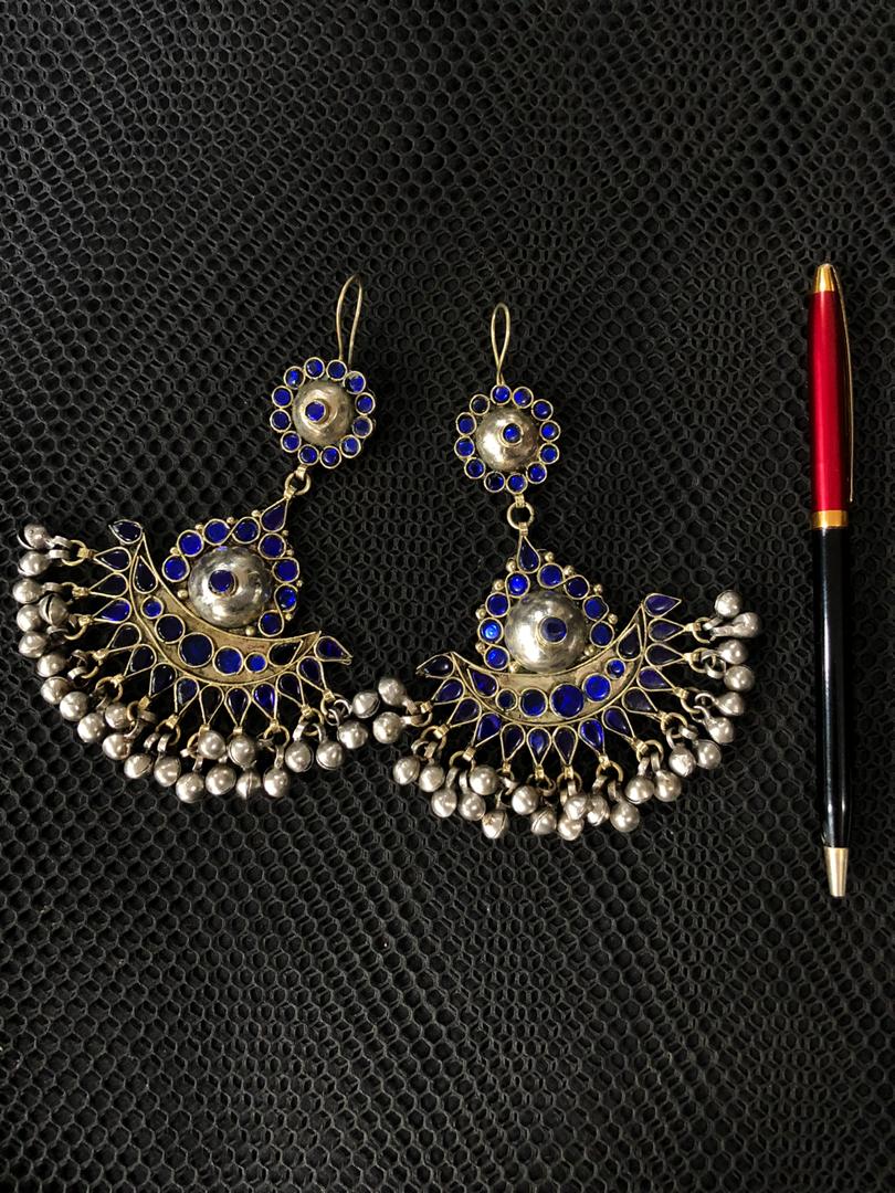 Blue Dome Afghani Earring