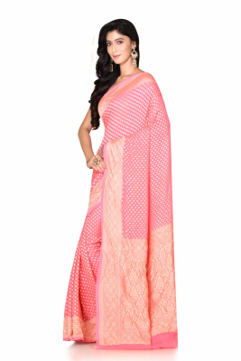 Pure khaddi Georgette Benarasi  Kalka motif