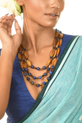 Lapis Iusuli, Tiger Eye, Necklace