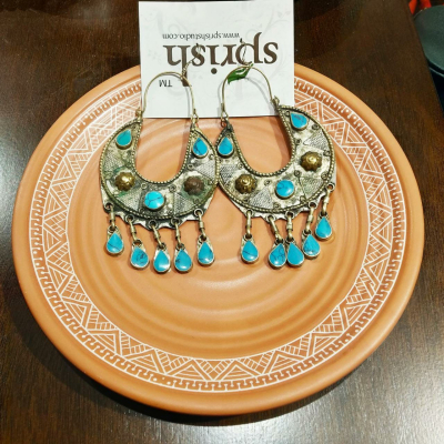 Real Afghani Antique Finishing Earring 4