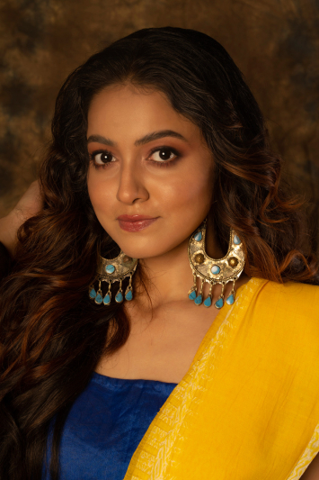 Lemon Yellow Shibori Silk Saree