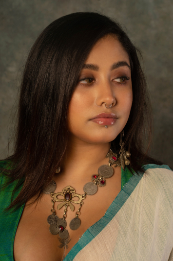 Khadi White and Green Handloom Saree