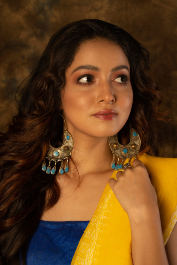 Lemon Yellow Shibori Silk Saree