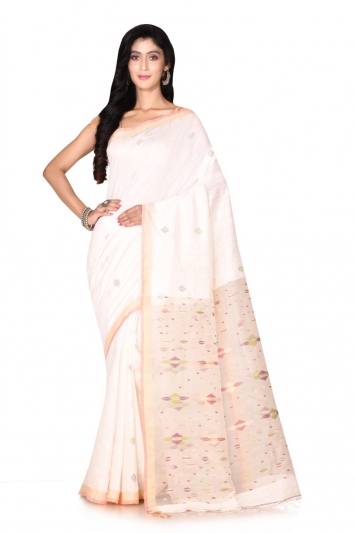 Matka Silk Tissue Anchal With Jamdani Buta05