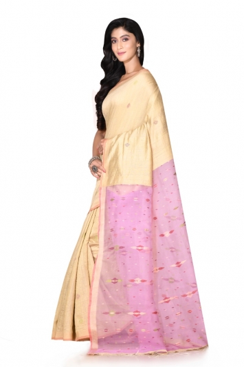 Pure Matka Silk Tissue Anchal With Jamdani Buta