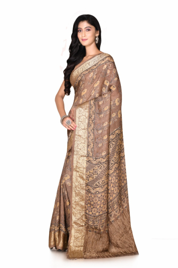 Crape silk Benarasi Border