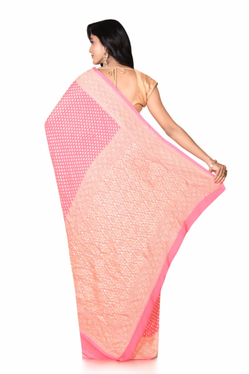 Pure khaddi Georgette Benarasi  Kalka motif
