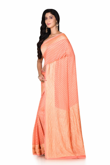 Pure Khaddi Georgette Benarasi with kalka motif03