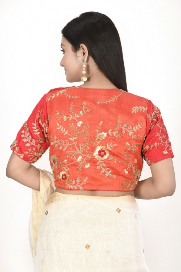 Hand embroidery wedding heavy blouse