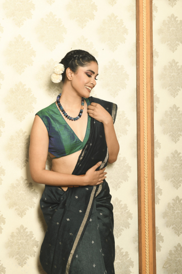 Pure Tassar Silk with Tissue and Jamdani Buta Saree