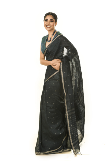 Pure Tassar Silk with Tissue and Jamdani Buta Saree