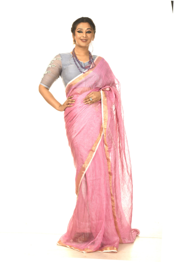 Pure Linen Tissue Silk Saree