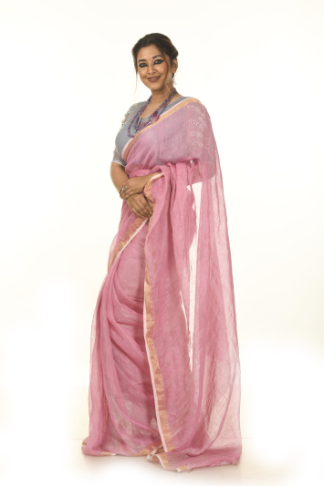 Pure Linen Tissue Silk Saree