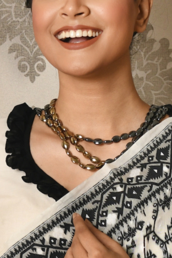 Hematite Stone 3 Layer Necklace
