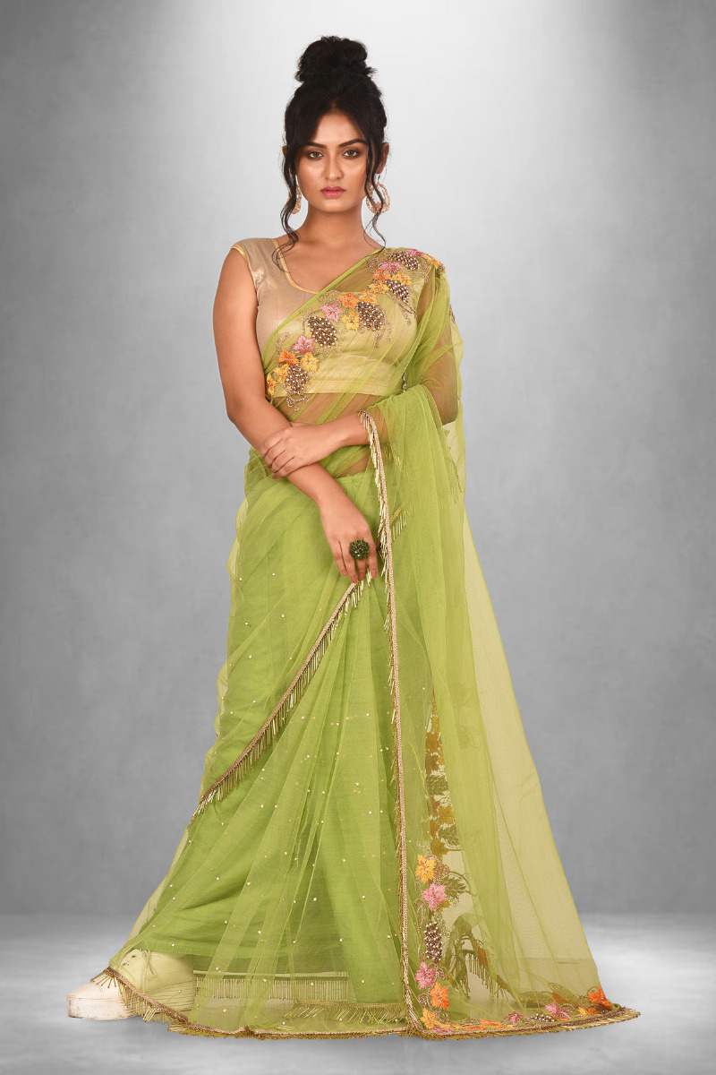 HAND EMBROIDERED GRAPE VINE SAREE