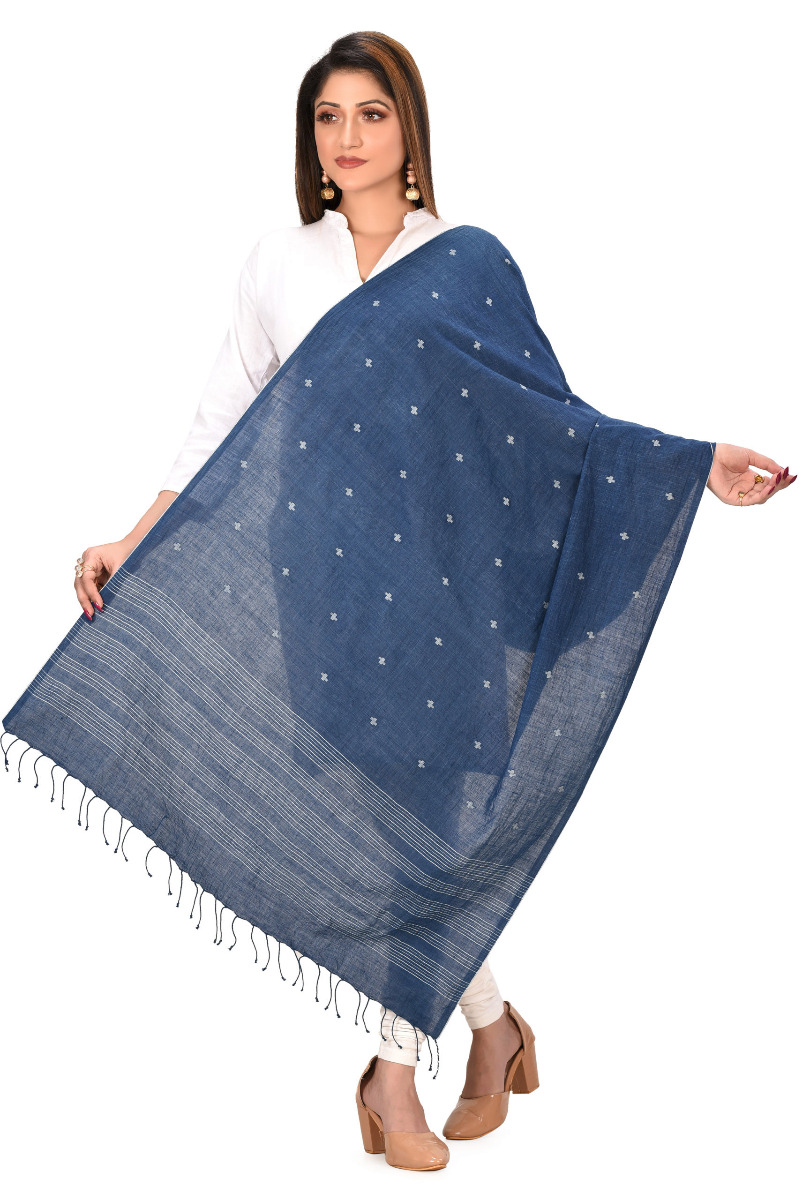 Khadi Indigo dupatta