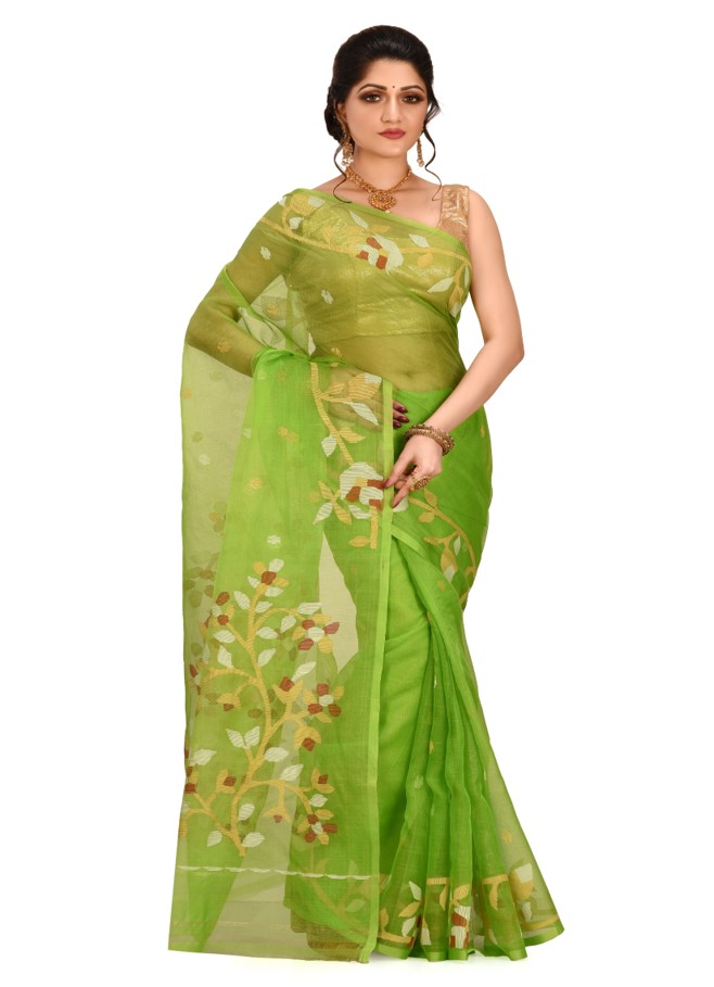 Pure Organza Handloom Jamdani Saree