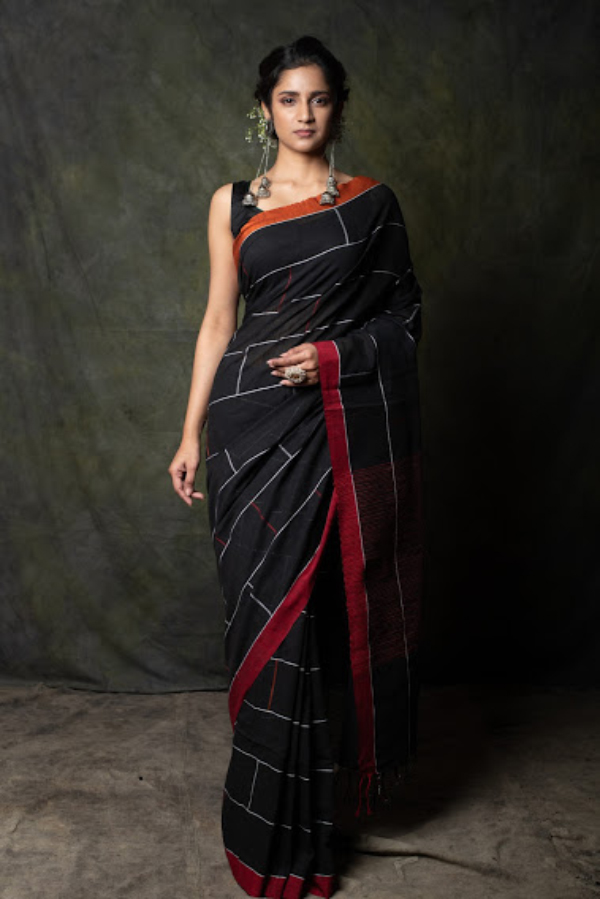 Cotton Silk with Contrest Border Saree