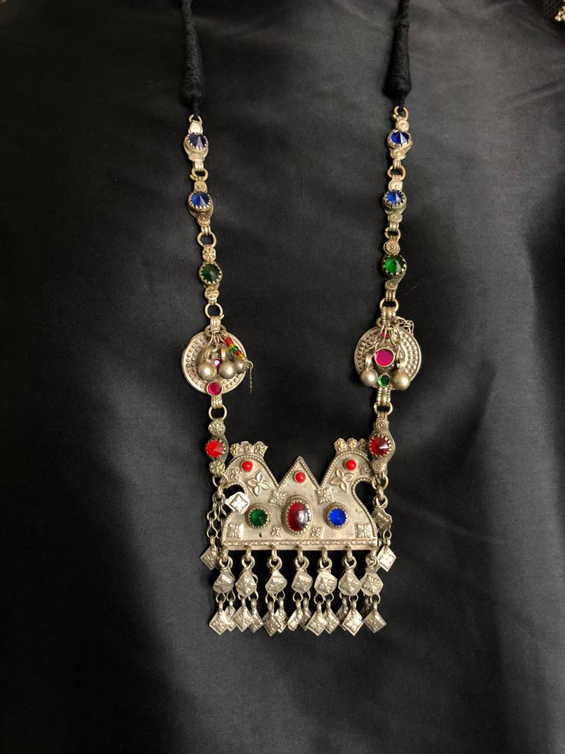 Sharjeela – Hazaragi Vintage Pendant with Gemstones and Coloured Glass